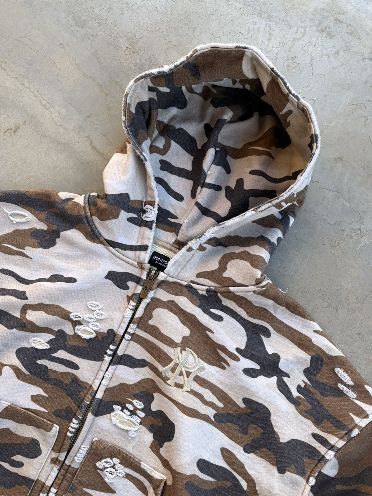 Other N’OUBLIE PAS Desert Adam Sandler Zip-Up Hoodie – Brown Camo Size US XL / EU 56 / 4 - 3 Thumbnail