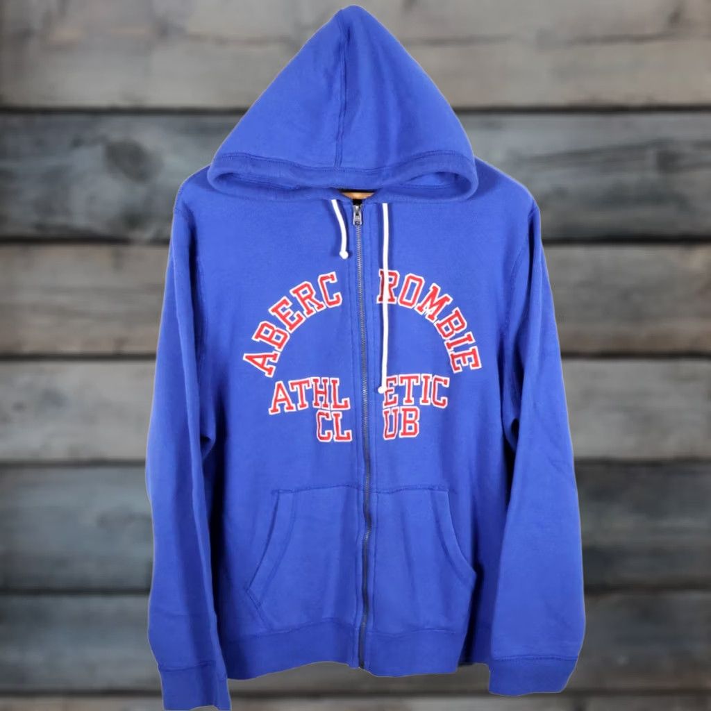 Abercrombie & Fitch Abercrombie & Fitch Hoodie Men 2XL Blue Embroidered Athletic Club Sweatshirt Full Zip Vintage? No (keep as is) Size US XXL / EU 58 / 5 - 1 Thumbnail