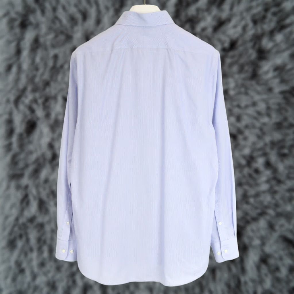 Suitsupply Suitsupply Try On Extra Slim Fit Formal Shirt Men's 43 / 17 Cutaway Collar Blue Pinstripe Dress Shirt Button-Up Button Cuffs Long Sleeve Size 46R - 1 Thumbnail