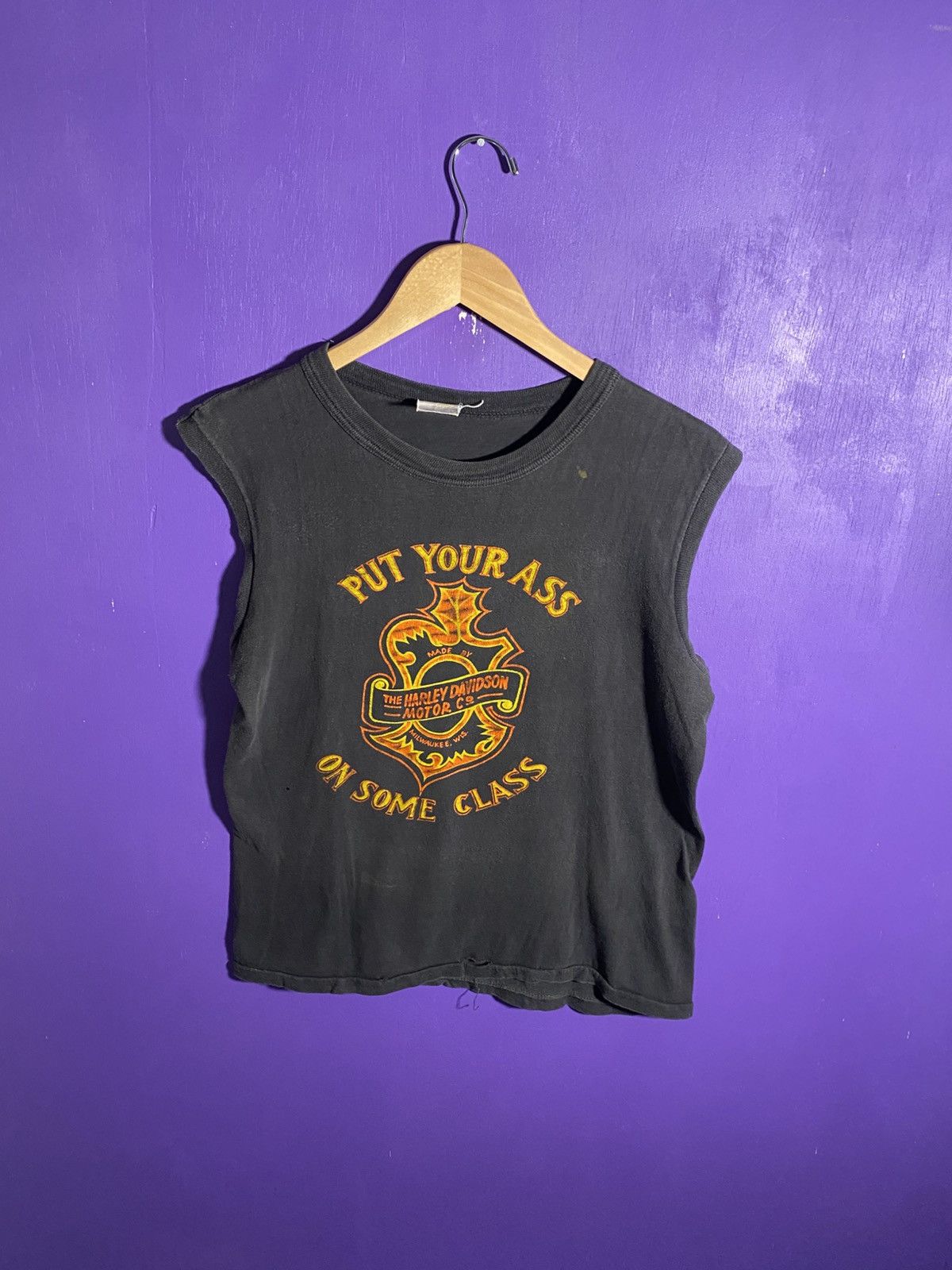 Vintage Vintage 80s Harley Davidson put your ass on some glass tank Size US M / EU 48-50 / 2 - 1 Thumbnail