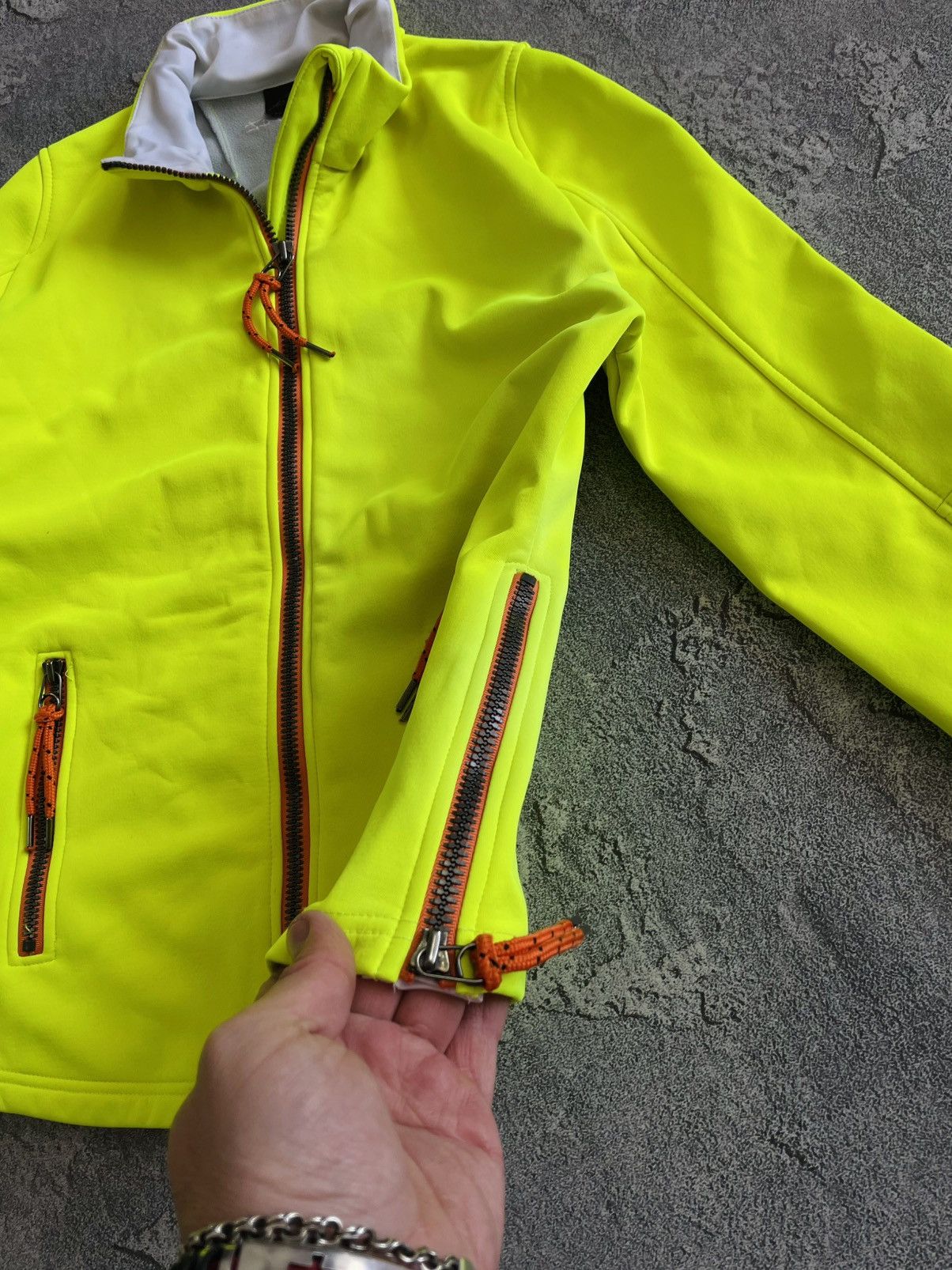 JET SET Women Green SoftShell Jacket Size 2 ( M ) Outdoor