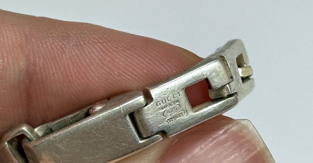 Gucci GUCCI Tom Ford 925 Silver G Logo Wrist Bracelet Chain Demna Size ONE SIZE - 11 Thumbnail