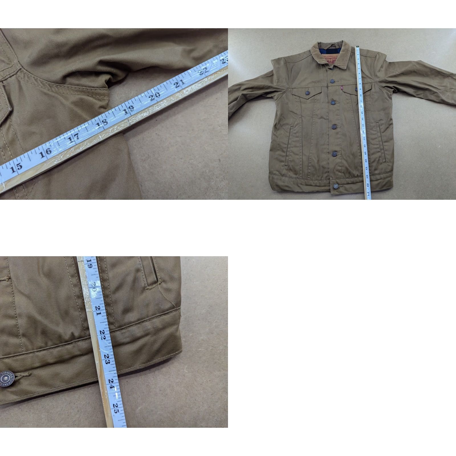 Levi's VINTAGE Levi's Mens Trucker Jacket Small Beige Size US S / EU 44-46 / 1 - 10 Thumbnail