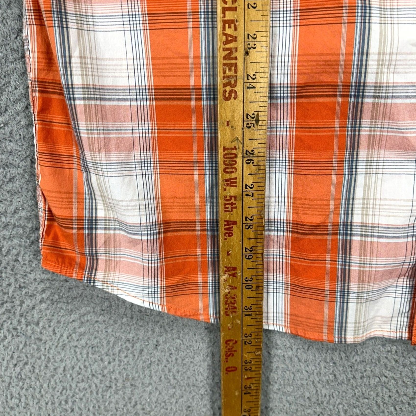 Vintage Columbia Shirt XL Men Orange Plaid Button-Up Short Sleeve Collared Pocket Breathable Preppy Outdoor Vintage: No Size US XL / EU 56 / 4 - 4 Thumbnail