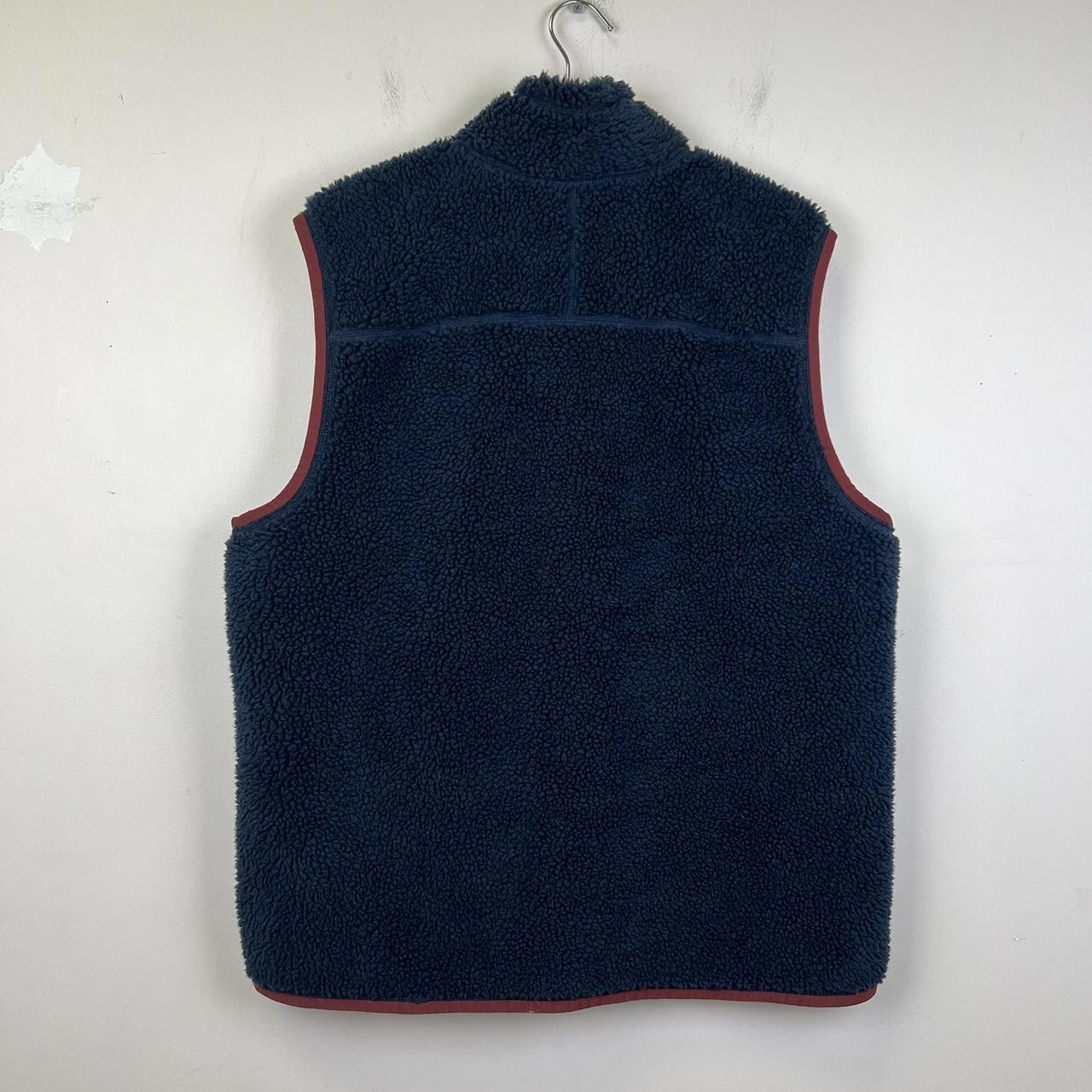 Designer LL Bean Soft Fleece Vest - Navy Red Trim Size US XL / EU 56 / 4 - 3 Thumbnail