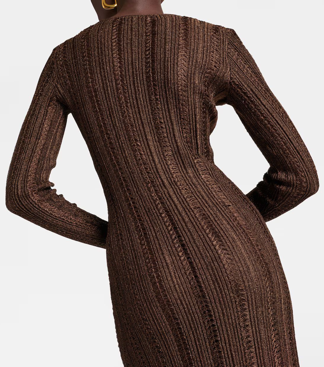 Tom Ford o1y0126 Maxi Dress in Dark Brown Size S / US 4 / IT 40 - 5 Thumbnail