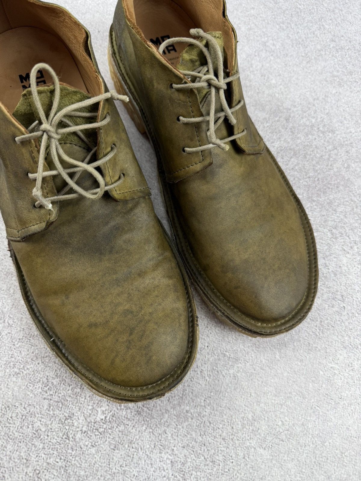 MoMA MoMA Genuine Rubber Leather Shoes Olive Green Size 44-45 Size US 11 / EU 44 - 3 Thumbnail