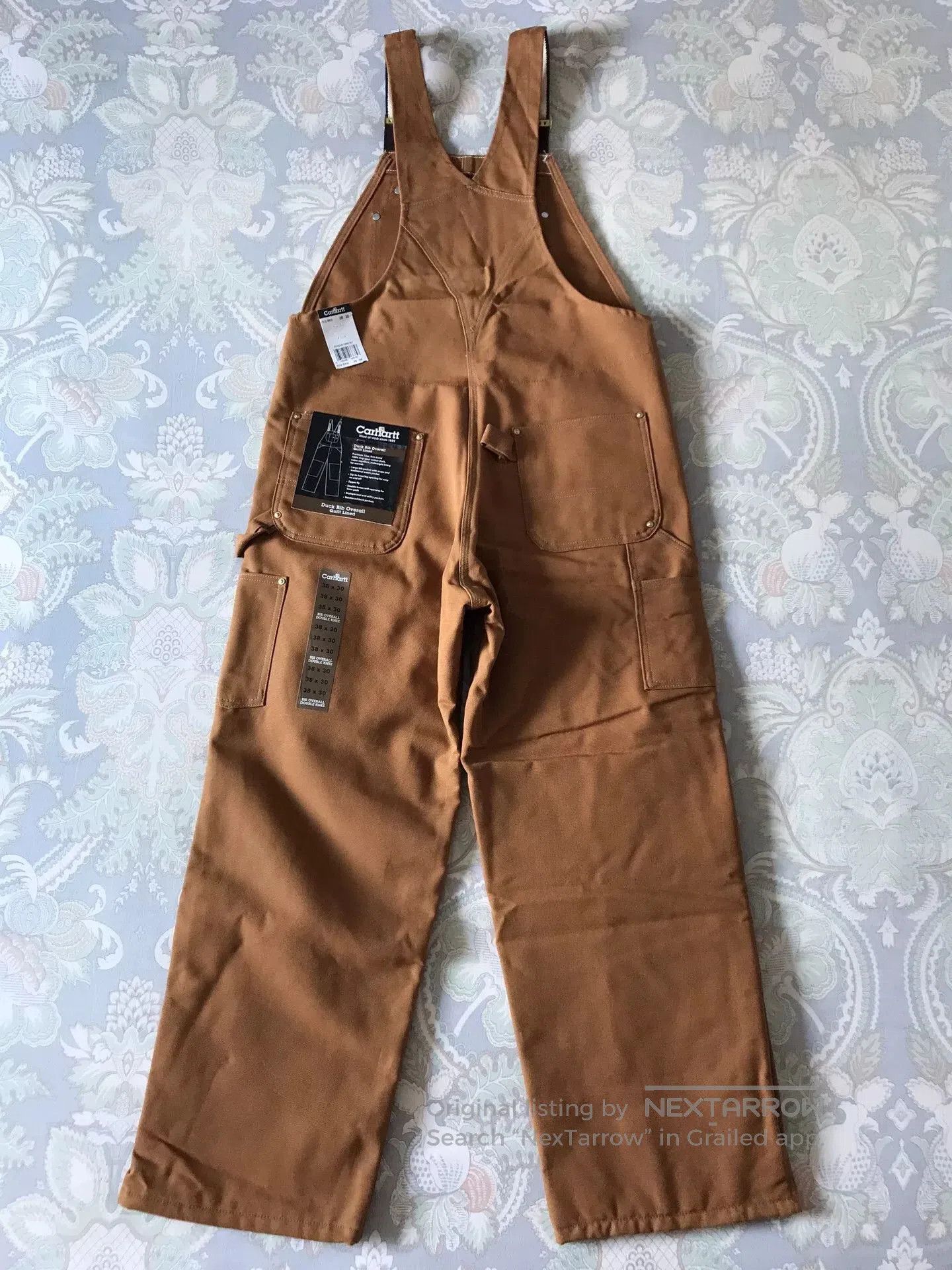 Carhartt Carhartt R02 BRN W38L30 Bib Overalls. Size US 38 / EU 54 - 4 Thumbnail