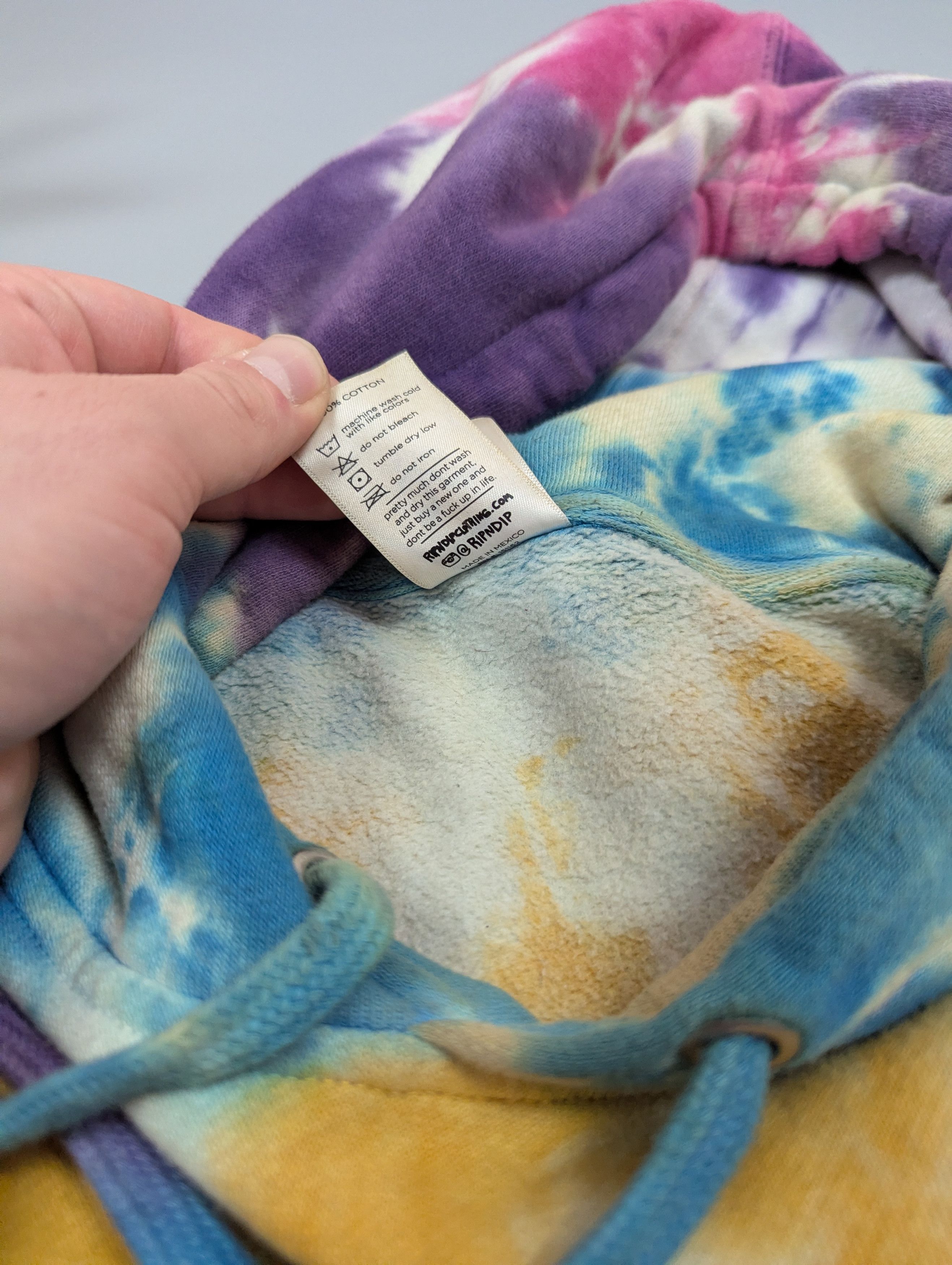 RIPNDIP RipNDip Tie Dye Hoodie – Lord Nermal Graphic Streetwear Size US L / EU 52-54 / 3 - 13 Thumbnail