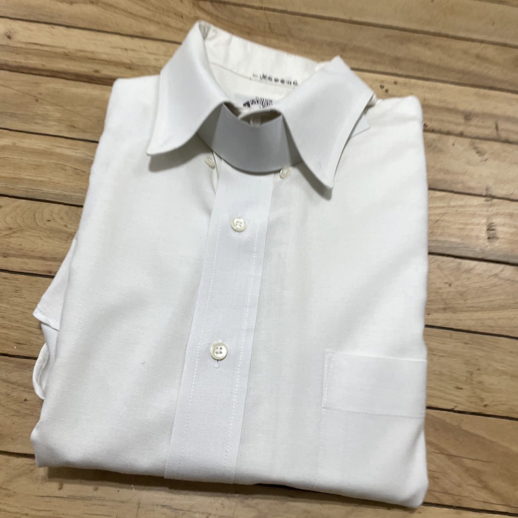 Arrow VINTAGE Arrow paddock club Men Shirt White 16.5 34 USA Short Sleeve Button-Up Collared Pocketed Oxford Cotton Regular 100% Cotton Mens Size US M / EU 48-50 / 2 - 3 Thumbnail