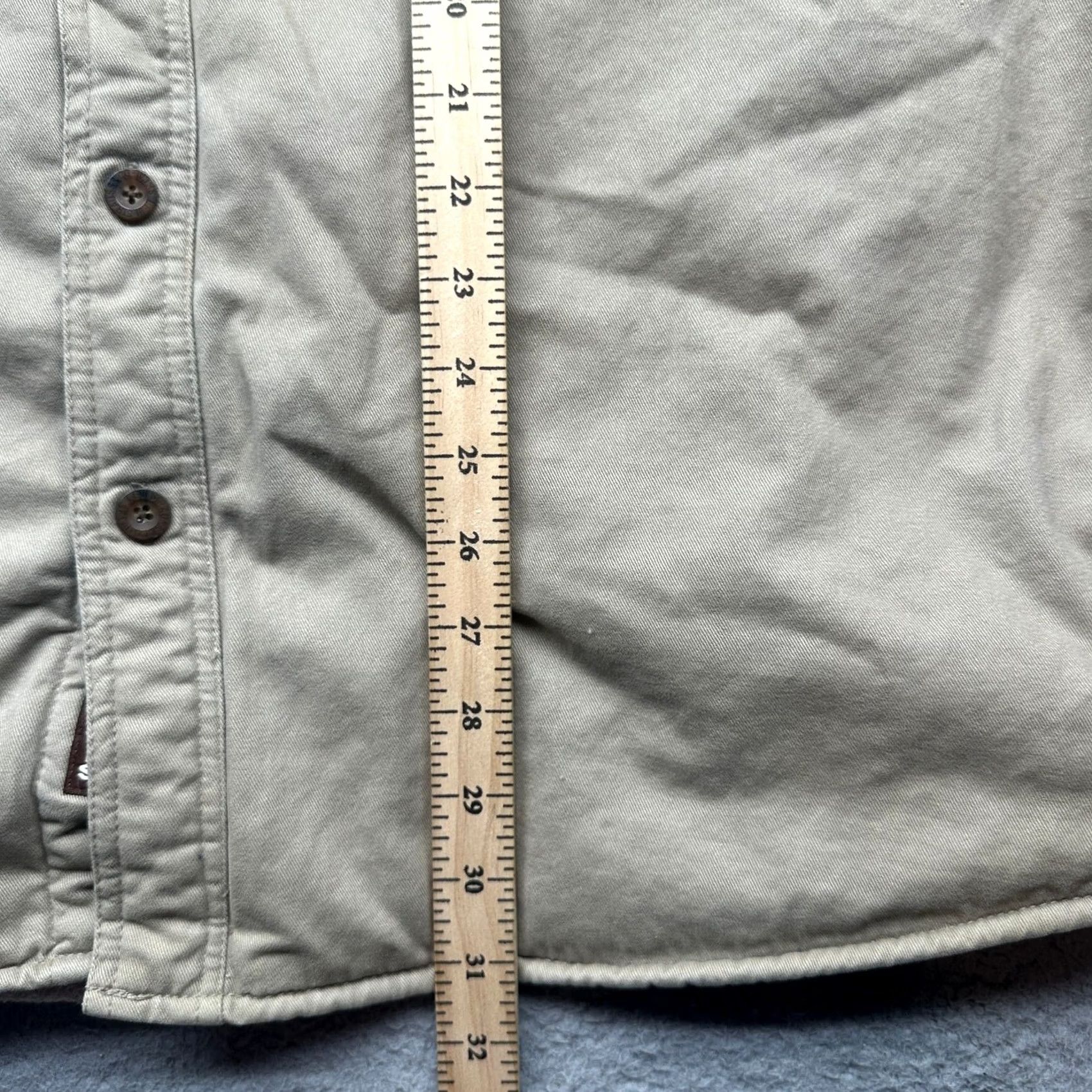 Levi's Levi's Button Twill Sherpa Fleece Lined Shirt Men 2XL Beige Long Sleeve Shacket Size US XXL / EU 58 / 5 - 6 Thumbnail