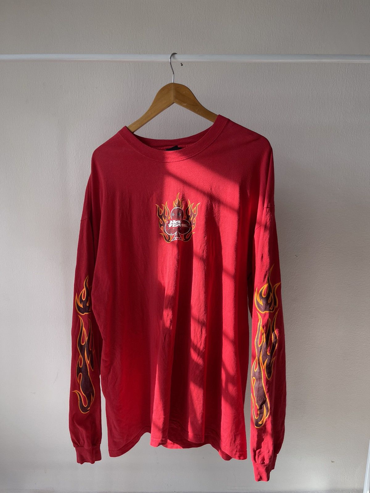 Hook-Ups × No Fear × Vintage 90s No Fear Flame Long Sleeve Size US XL / EU 56 / 4 - 3 Thumbnail