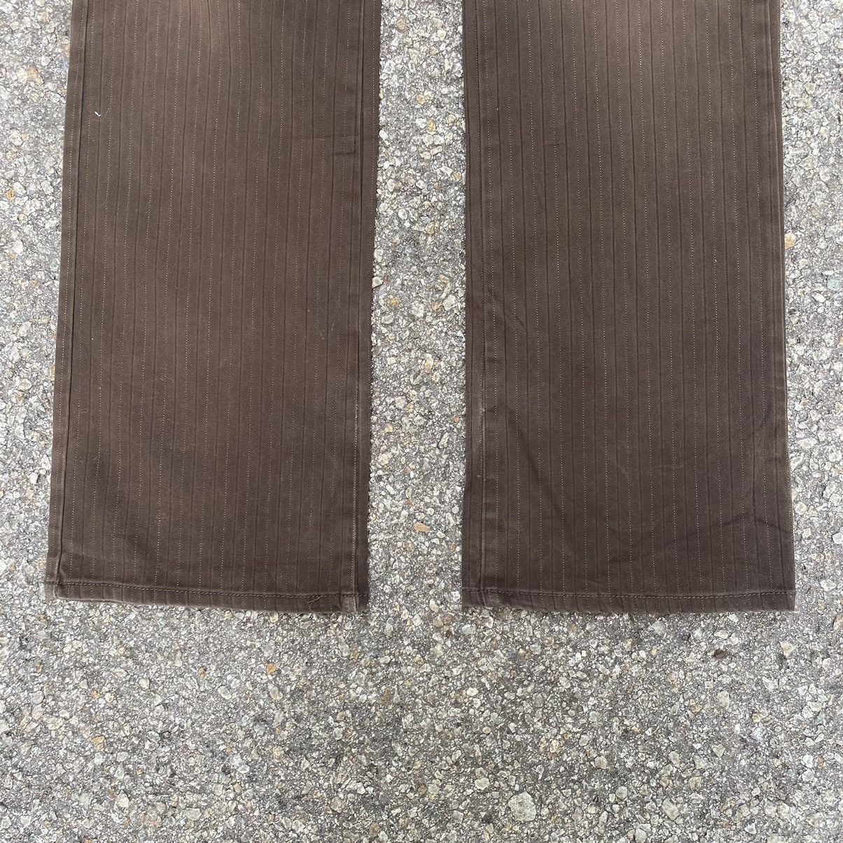 Japanese Brand Japanese SPINASH Faded Brown Cargo Stripped Pants Size US 32 / EU 48 - 2 Thumbnail