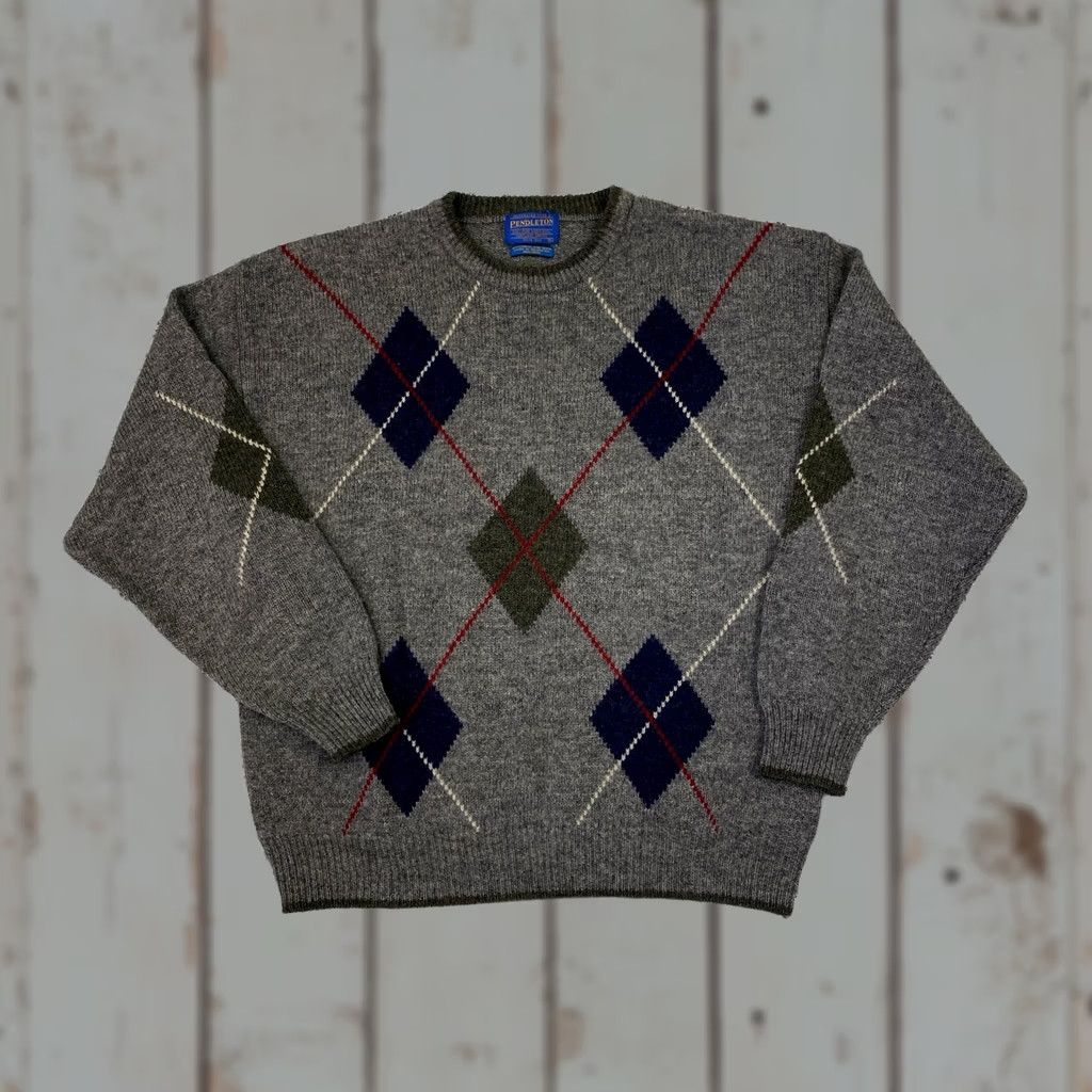 Pendleton Pendleton Sweater Crewneck XL Argyle Pattern Multicolor Wool Pullover Men’s XL Size Regular Geometric Pattern Size US XL / EU 56 / 4 - 1 Thumbnail