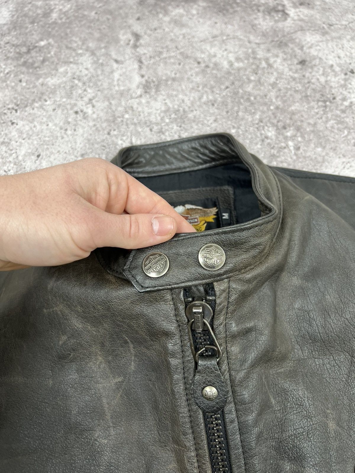 Harley Davidson Vintage Harley Davidson Leather Nylon Vest 90s Size US M / EU 48-50 / 2 - 9 Thumbnail