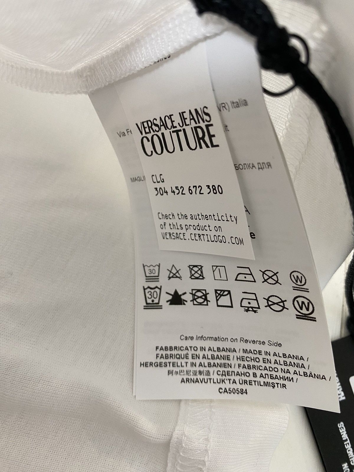 Versace Jeans Couture Versace Jeans Culture Logo Patch T-shirt, XL, white, new Size US XL / EU 56 / 4 - 7 Thumbnail