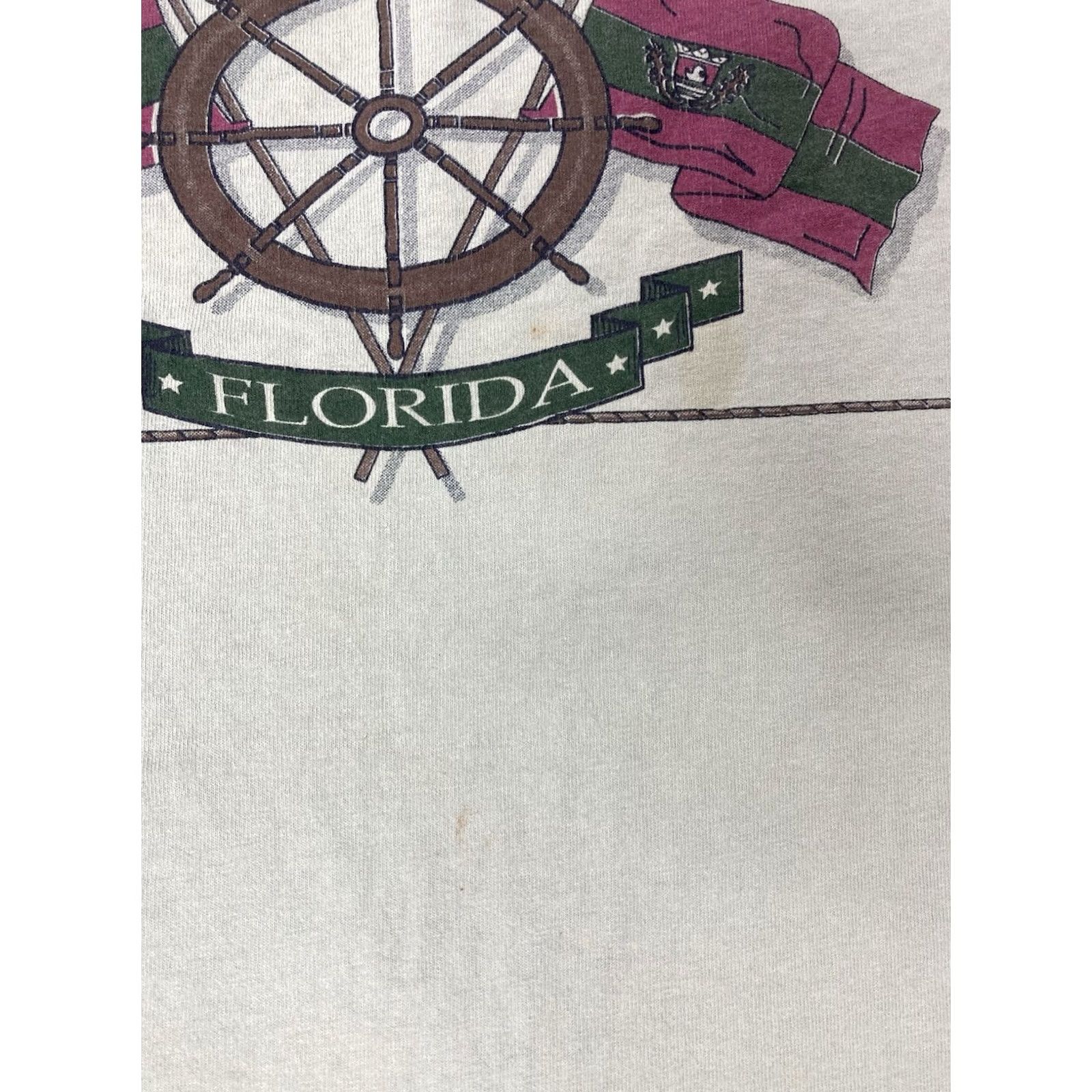 Anvil VINTAGE Anvil T-Shirt Graphic Ft Walton Beach Florida 90s Crew Neck Short Sleeve Men L Green 1990s City Logo Decade All Seasons Size US L / EU 52-54 / 3 - 4 Thumbnail
