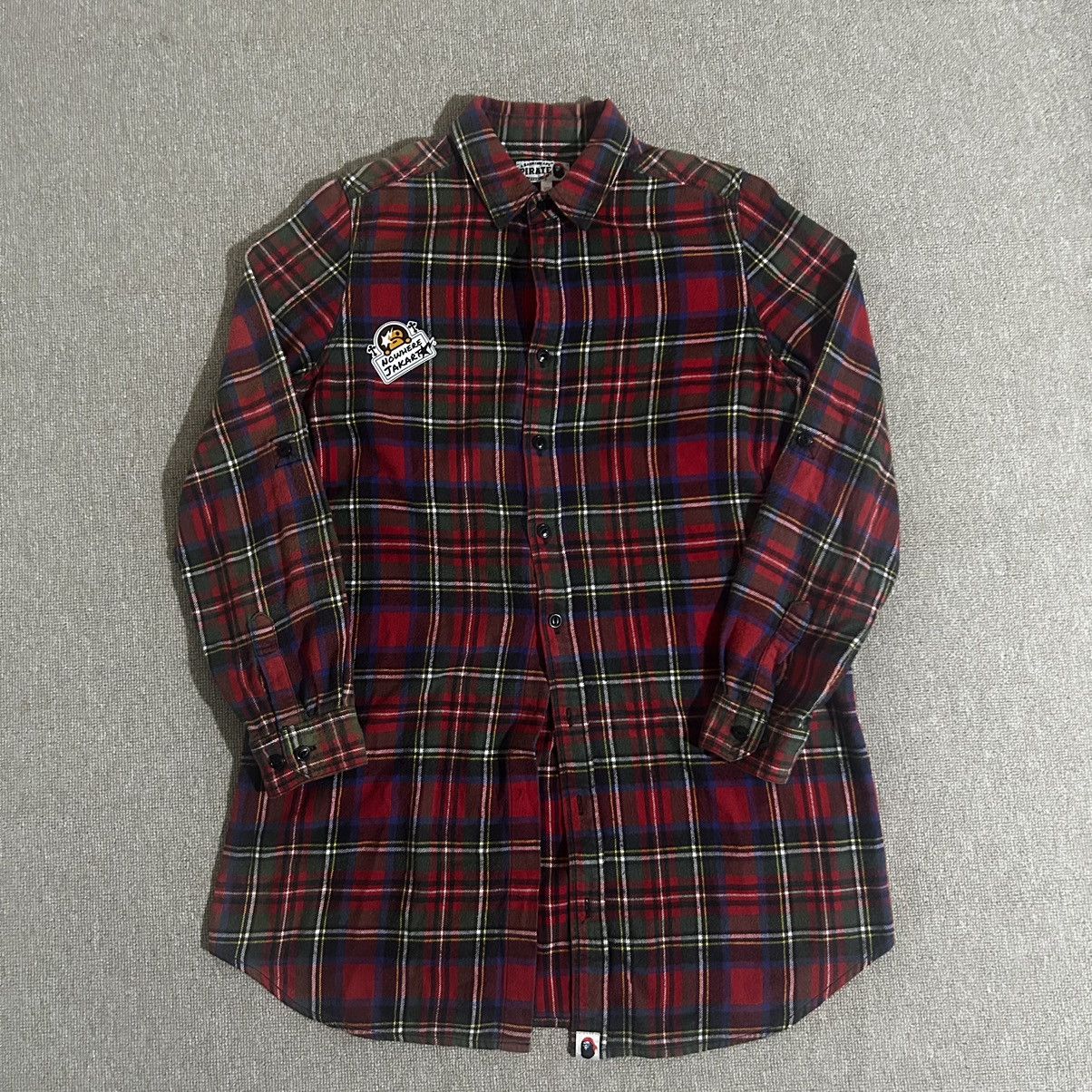 Bape Pirate Store Check Button Up Shirt