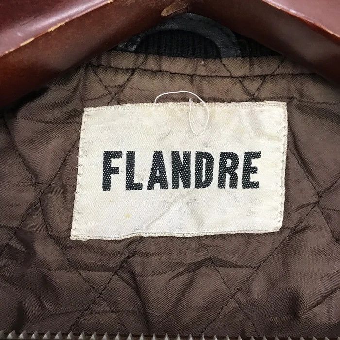 Japanese Brand SY0182 VTG FLANDRE WOOL/LEATHER SLEEVE VARSITY JACKET Size US M / EU 48-50 / 2 - 4 Thumbnail