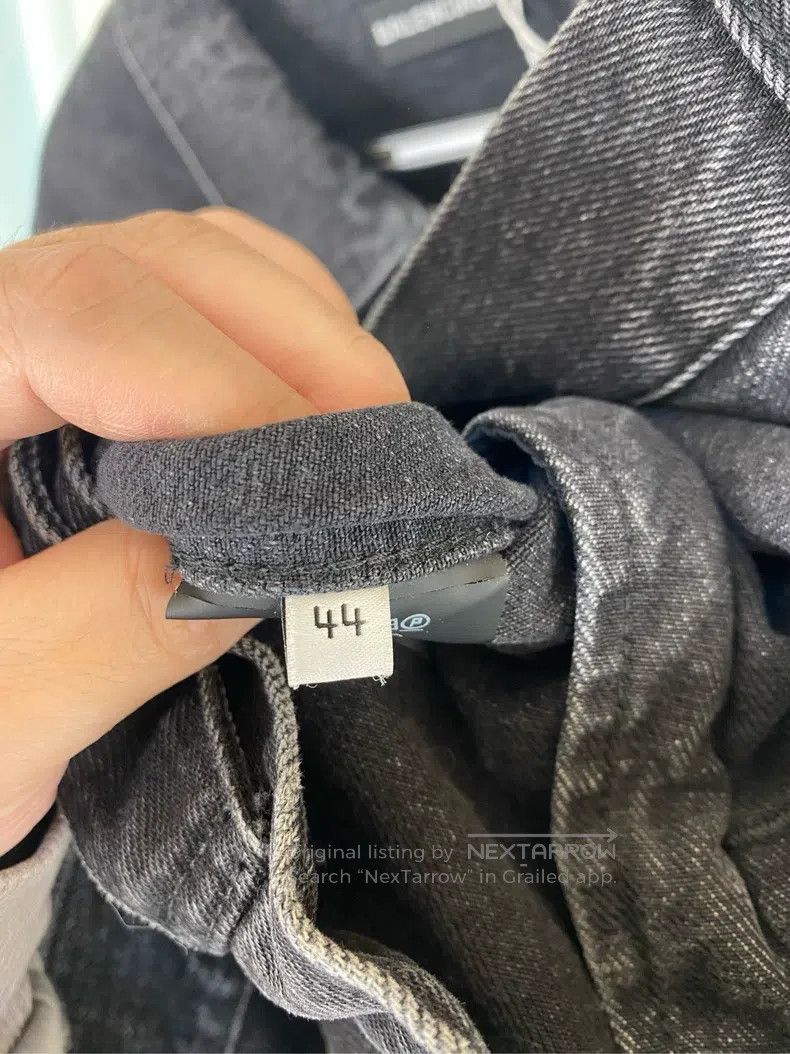 Balenciaga Balenciaga Double Color Flag Logo Black Denim Jacket Size US S / EU 44-46 / 1 - 5 Thumbnail