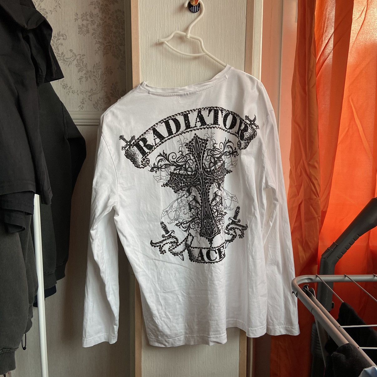 Japanese Brand 📌 Crazy Y2K John Devin Cross Radiator Longsleeve Size US M / EU 48-50 / 2 - 2 Thumbnail
