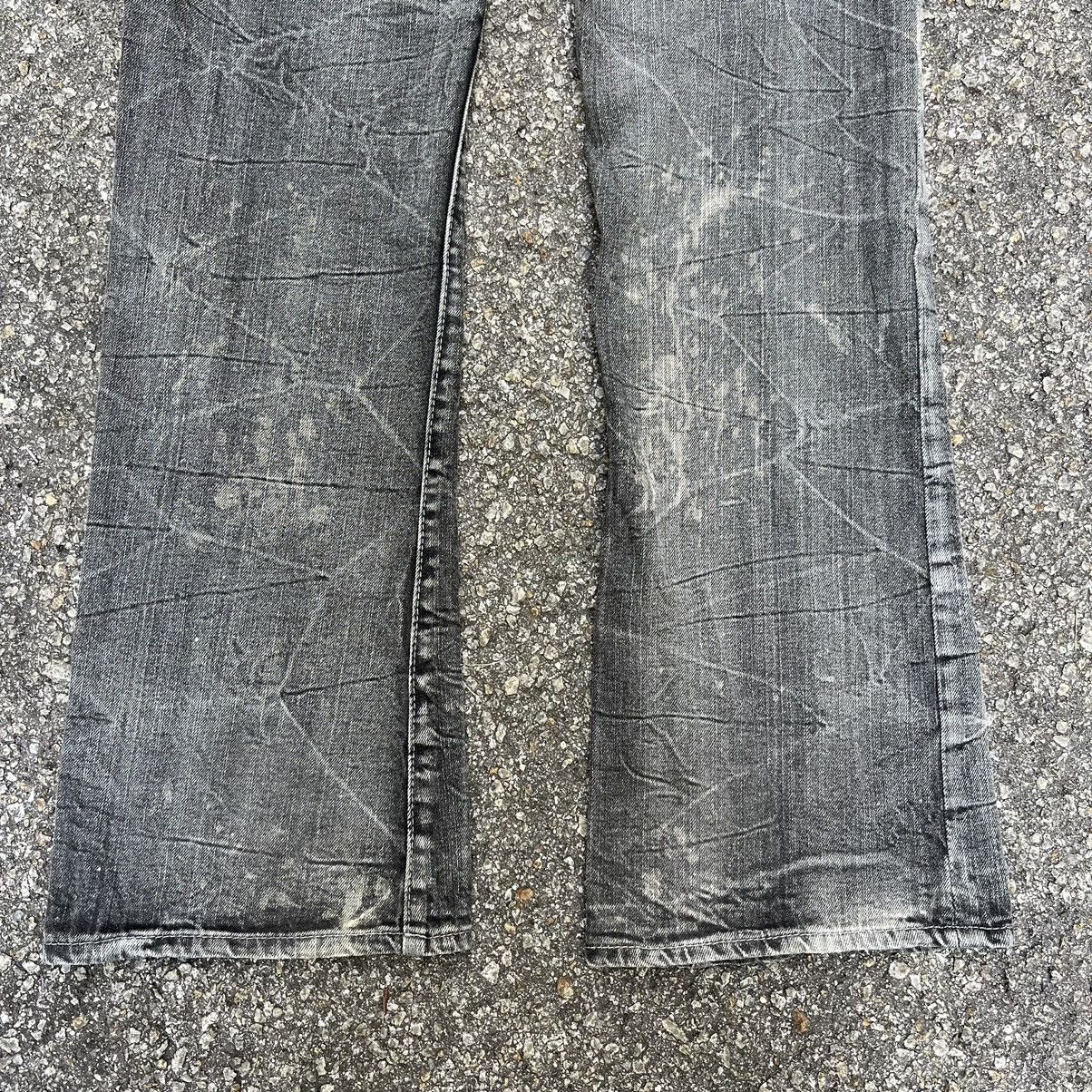 Japanese Brand 2000's Wild Life Flared Faded Jeans Boot Cut Low Rise Denim Size US 32 / EU 48 - 10 Thumbnail