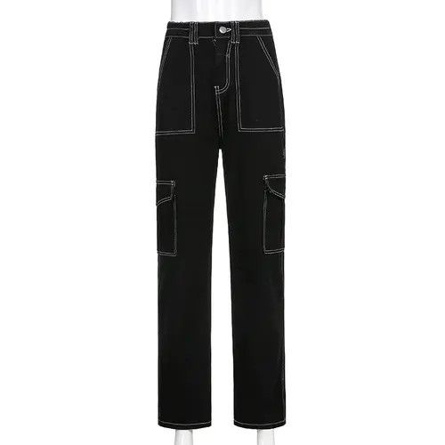 Jean Loose Cargo Pants Size 26" / US 2 / IT 38 - 2 Thumbnail