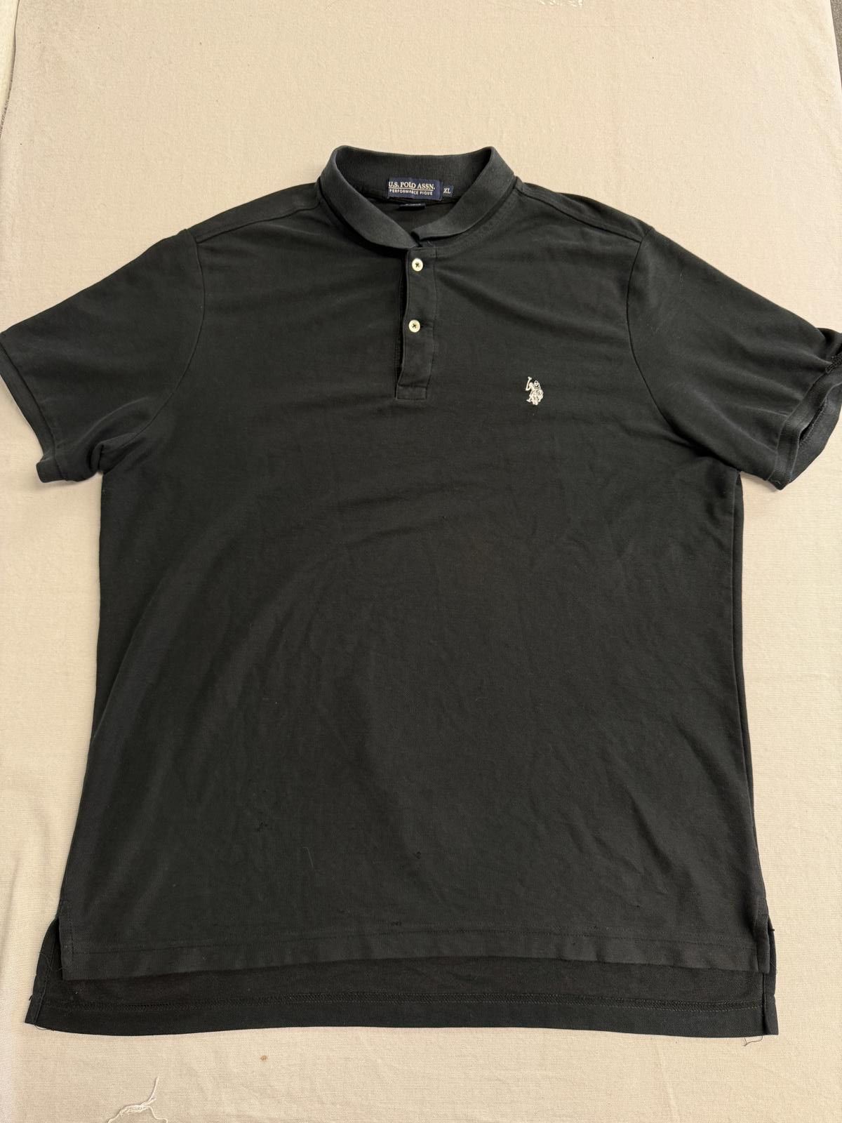 U.S. Polo Assn. Mens Faded Black Polo Two Button - US Polo Performance Pique Size US XL / EU 56 / 4 - 1 Thumbnail