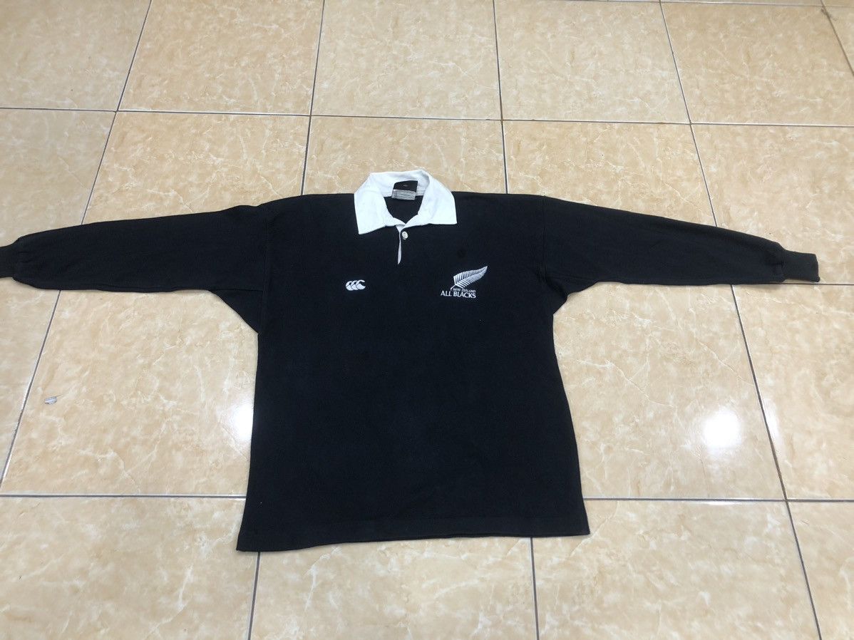 All Blacks Vintage All Black Canterburry Rugby Poloshirt Size US S / EU 44-46 / 1 - 5 Thumbnail