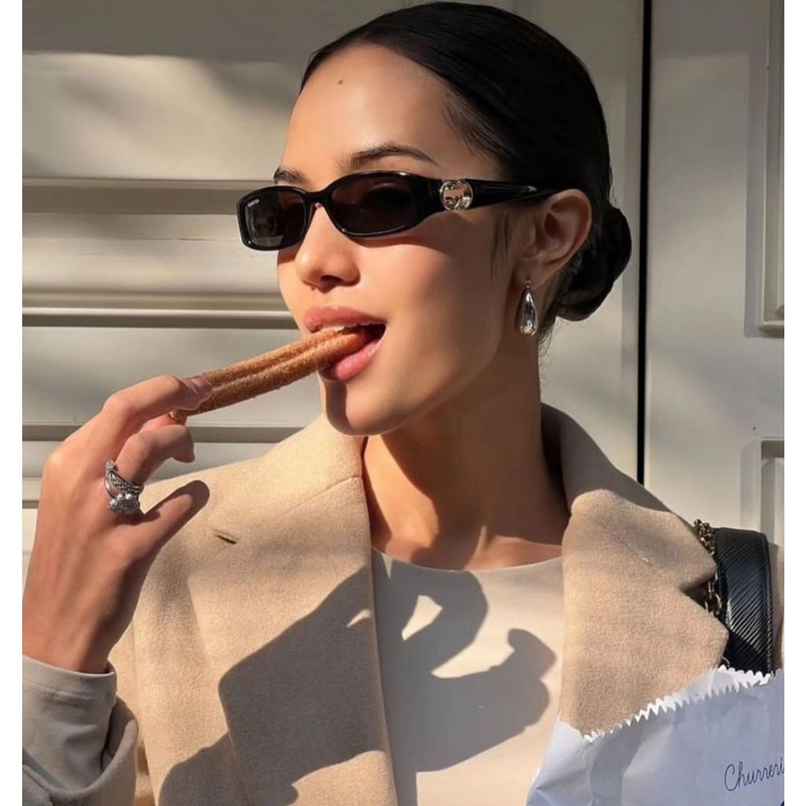 Gucci NEW Gucci GG1661S Black Slim Logo Sunglasses | Grailed display picture 1