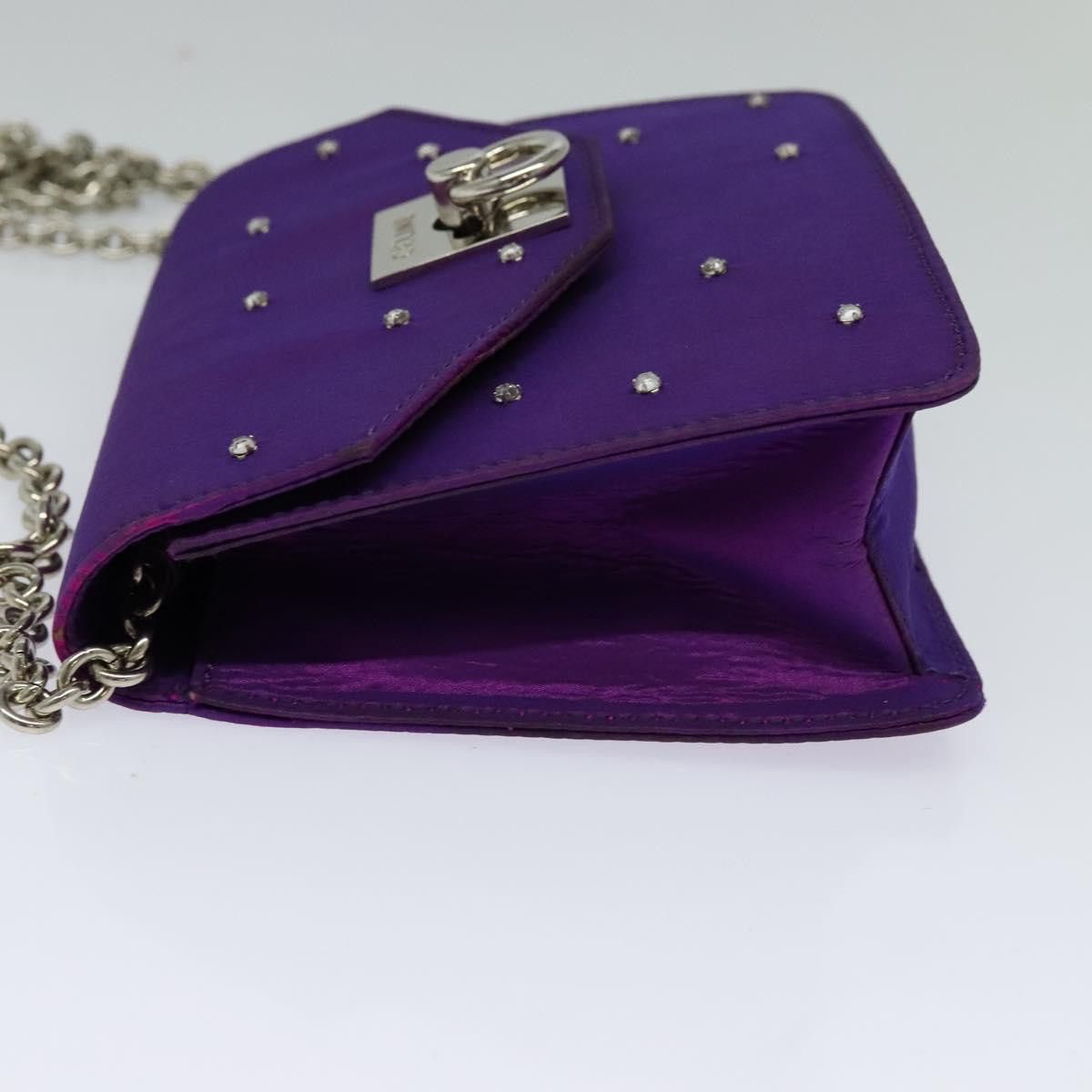 Celine CELINE Chain Shoulder Bag Nylon Purple Size ONE SIZE - 3 Thumbnail