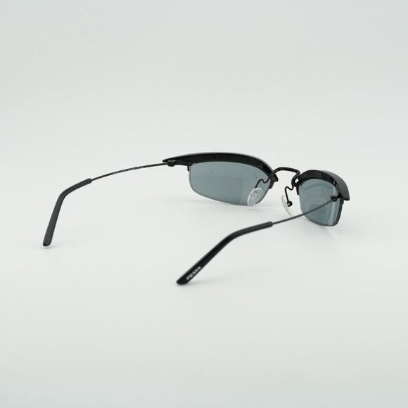 Prada Prada PRB50S 1AB3C2 Sunglasses Black Rectangle Frame Size ONE SIZE - 4 Thumbnail