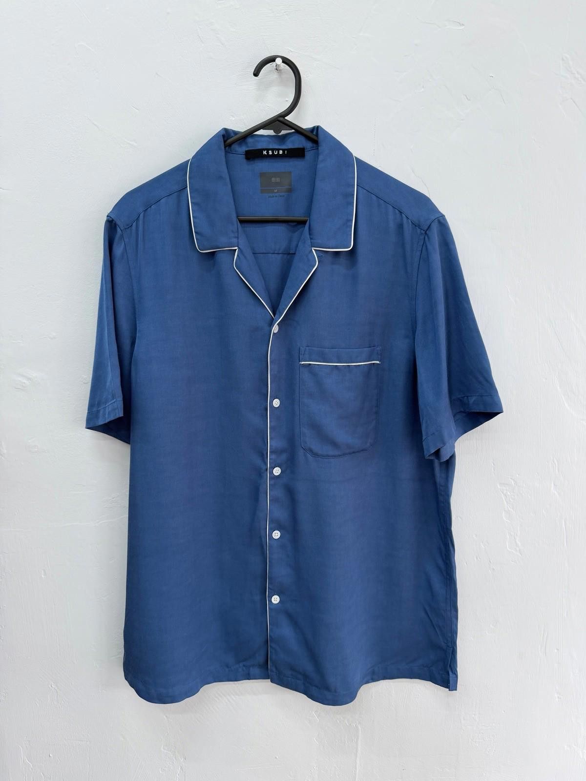 Ksubi new ksubi medium m short sleeve resort shirt downtown blue Size US M / EU 48-50 / 2 - 1 Thumbnail