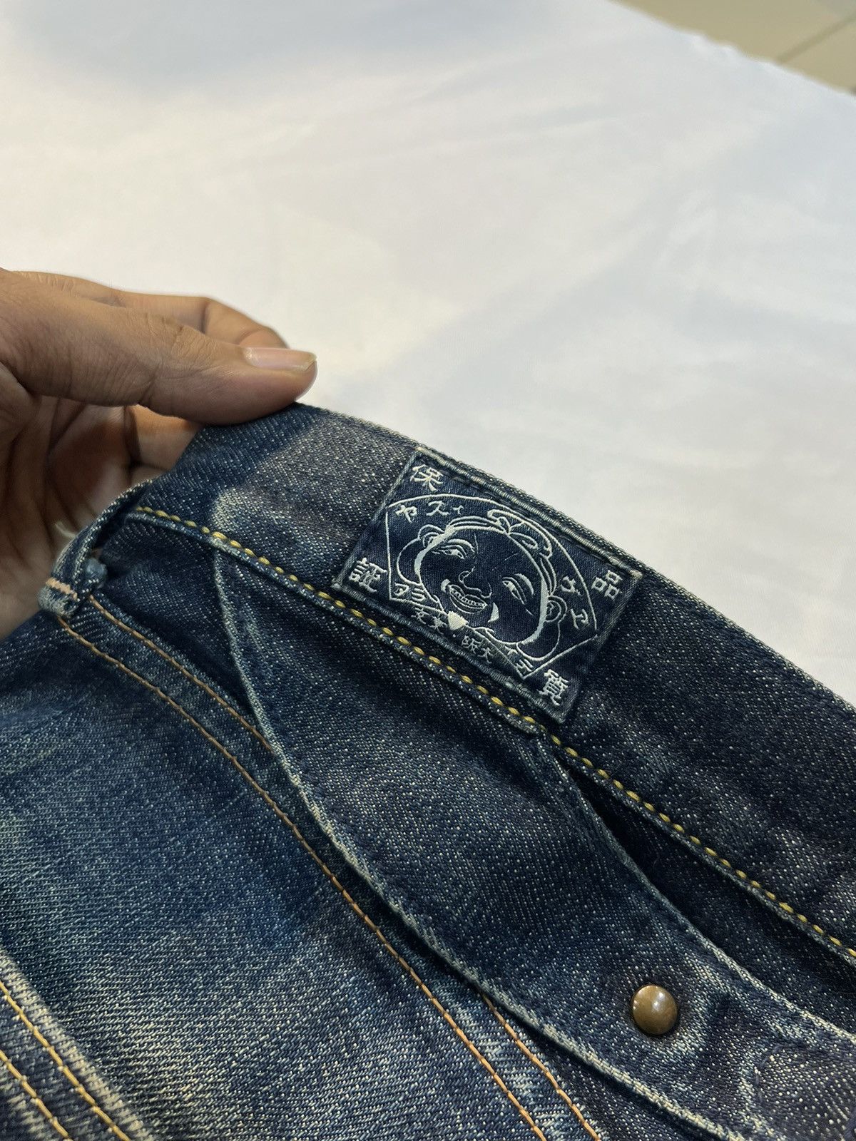 Evisu × Japanese Brand VINTAGE JAPANESSE BRAND EVISU DENIM BUCKLE DISTRESSED Size US 32 / EU 48 - 11 Thumbnail