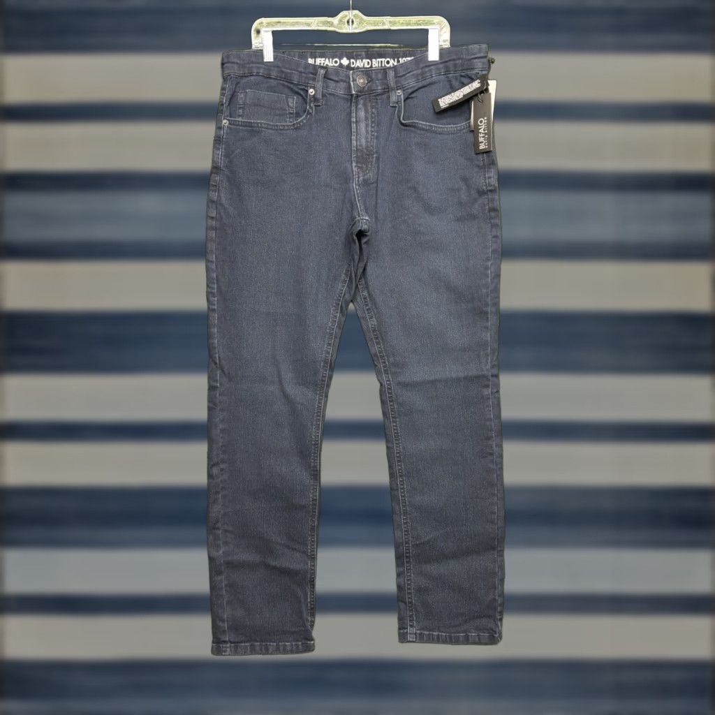 Buffalo David Bitton Buffalo David Bitton Jeans Mens 34x32 Slim Fit Straight Blue Ash-X Stretch NWT Jeans Size US 34 / EU 50 - 1 Thumbnail