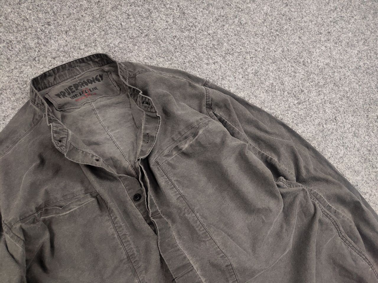 Vintage Trueprodigy Avant Garde Design Garment Dyed Sleeve Shirt Size US L / EU 52-54 / 3 - 11 Thumbnail