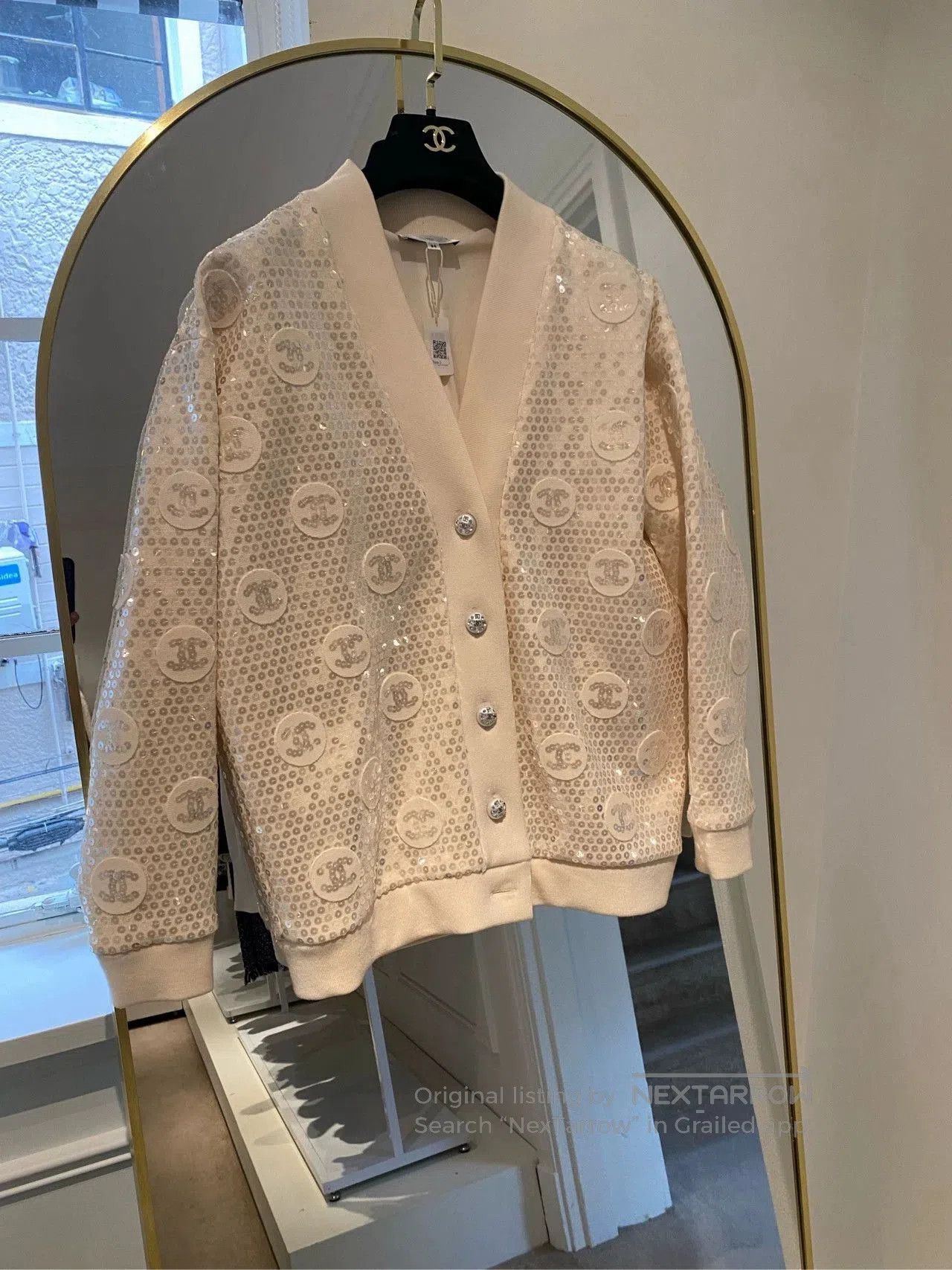 Chanel Chanel 23S Sequin Diamond Button Cardigan. Size US S / EU 44-46 / 1 - 1 Thumbnail