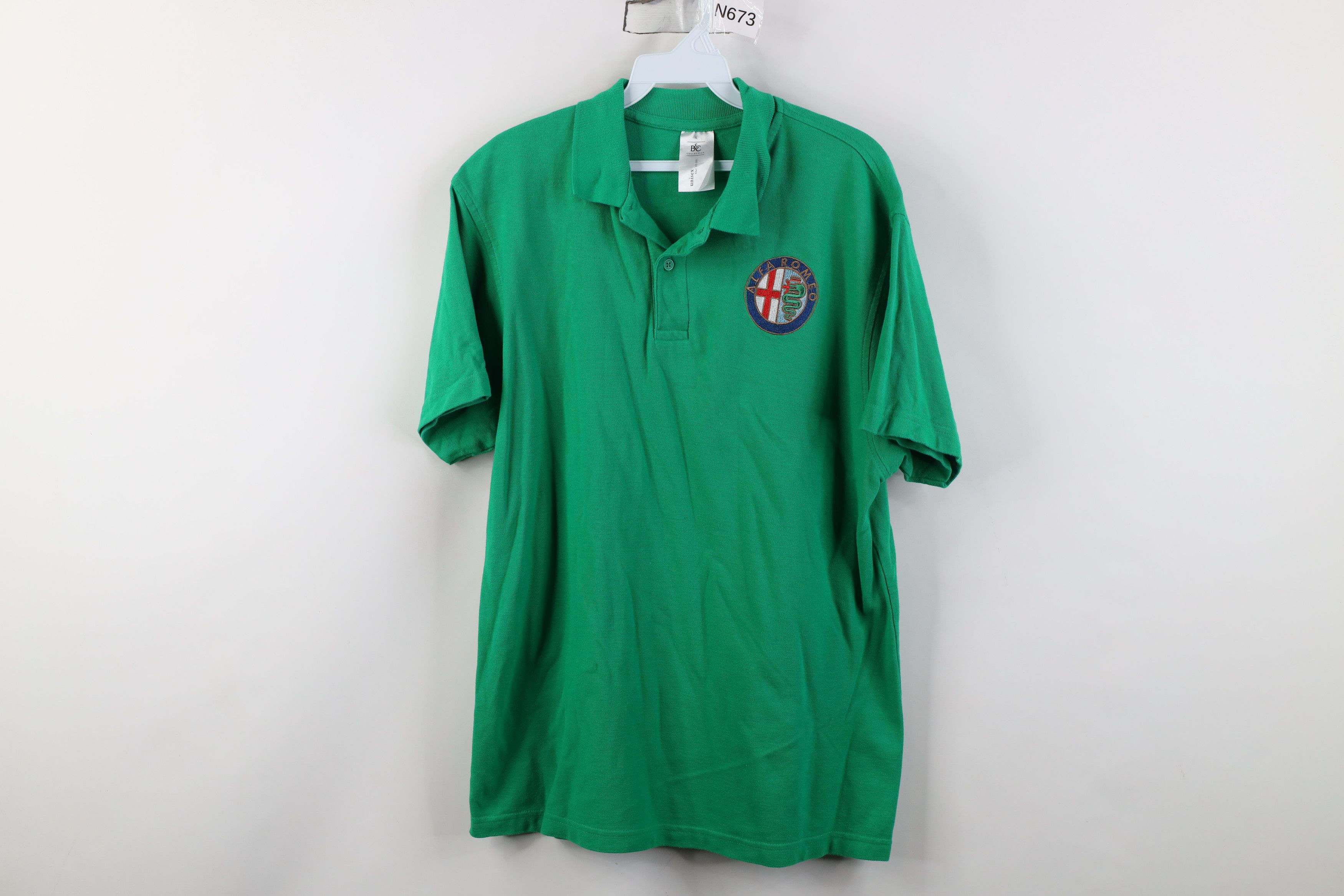 Vintage Vintage 90s Y2K Spell Out Alfa Romeo Car Racing Polo Shirt Size US L / EU 52-54 / 3 - 1 Thumbnail