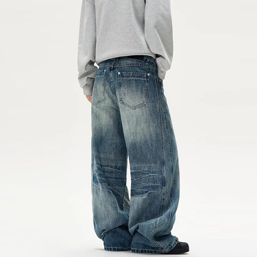 Jean Spliced Washed Disstressed Jeans Mens Size US 31 - 2 Thumbnail
