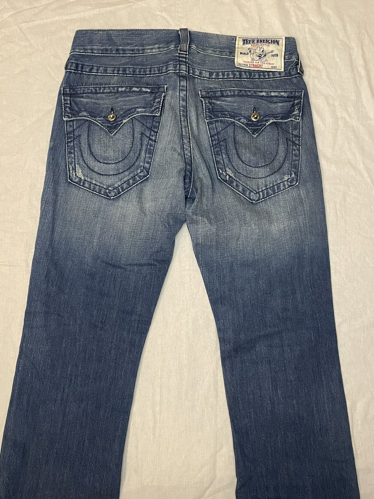 image of Swarovski True Religion Swarowski Straight Jeans in Blue, Men's (Size 32)