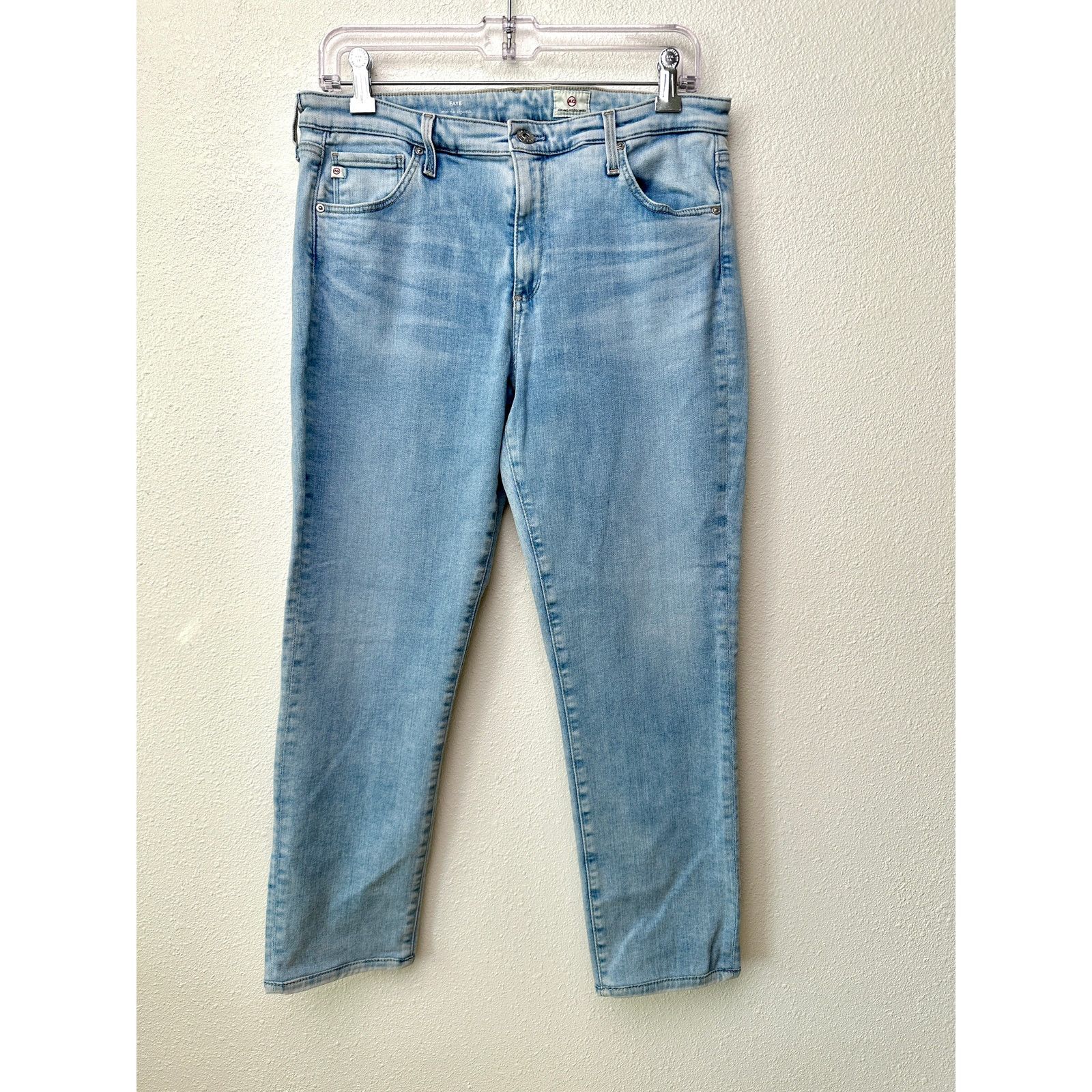 AG Adriano Goldschmied AG Faye Jeans Light Wash Women US 32 Cigarette Size 32" / US 10 / IT 46 - 2 Thumbnail