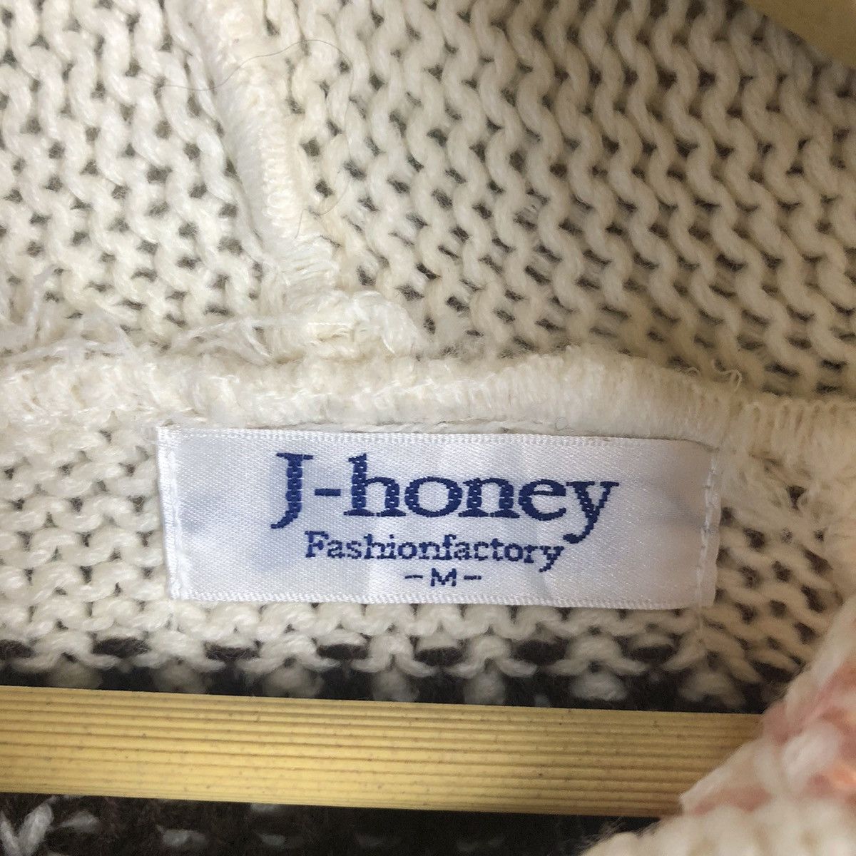 Homespun Knitwear × Japanese Brand J-Honey White Hoodie Knitwear #A1896 Size M / US 6-8 / IT 42-44 - 10 Thumbnail