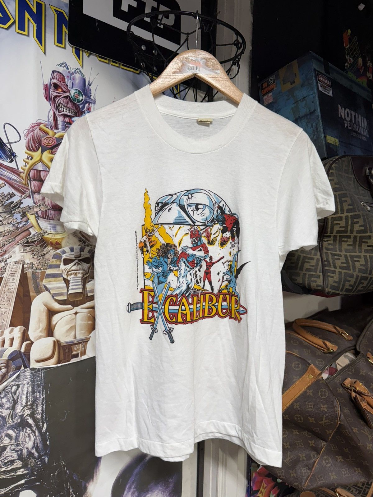 Vintage Vintage 1980’s Excalibur Marvel Comics T-Shirt Size Small Size US S / EU 44-46 / 1 - 1 Thumbnail