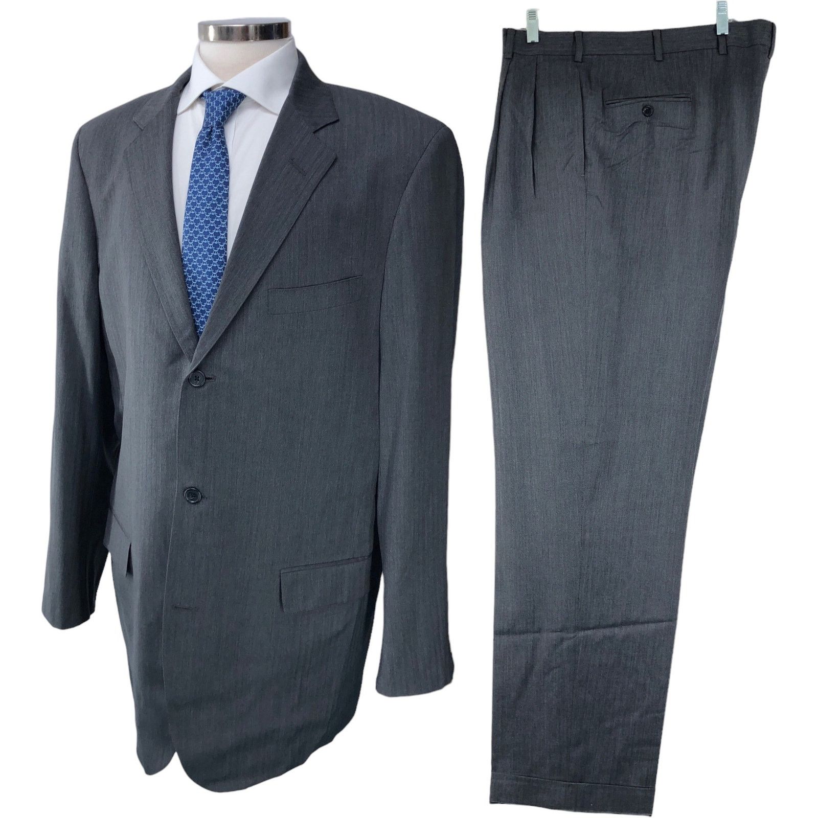 Southwick Southwick Men Sz 44XL Extra Long Suit 2 Piece *TINY FLAW Size 44L - 1 Thumbnail