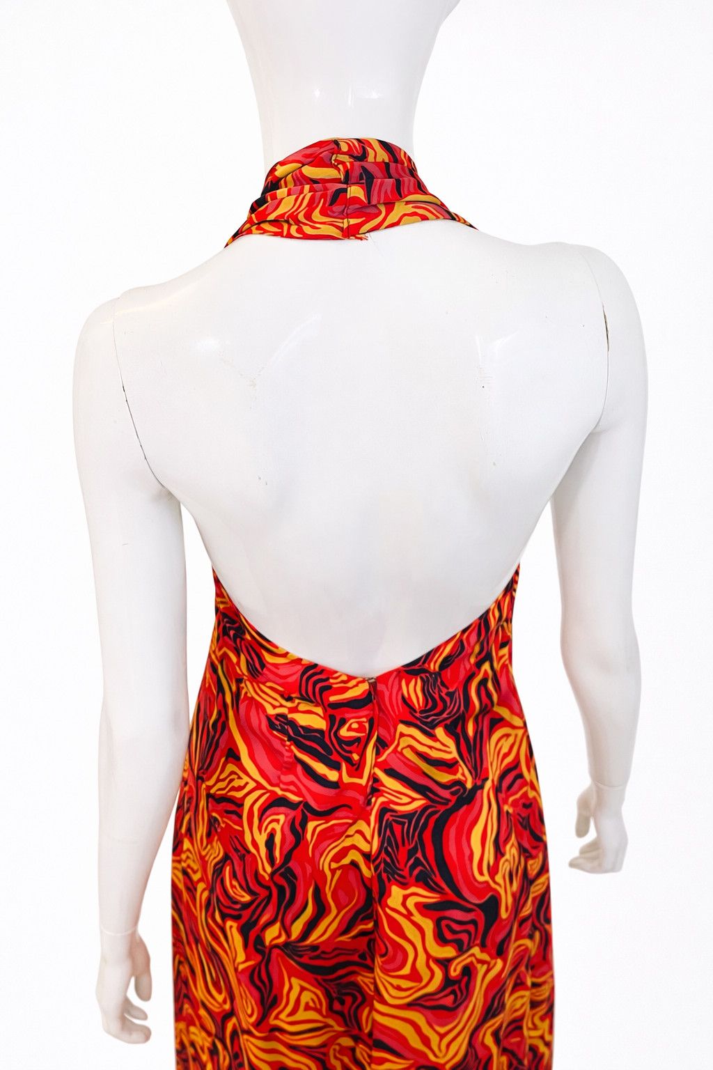 Versace Gianni Versace Couture Halter Neck Maxi Flame Evenig Dress Size M / US 6-8 / IT 42-44 - 7 Thumbnail