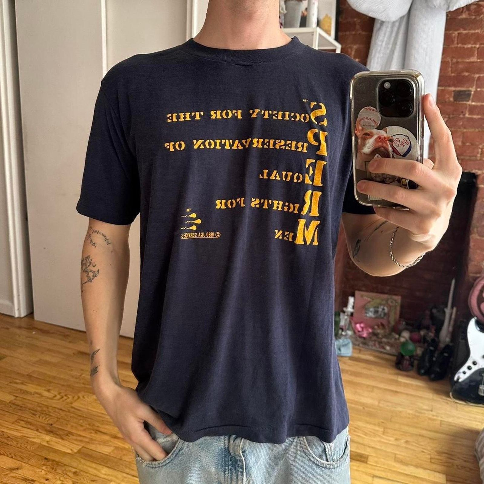 Vintage Vintage 70s Sperm Funny Men’s Rights Graphic Tee Shirt Size US M / EU 48-50 / 2 - 6 Thumbnail