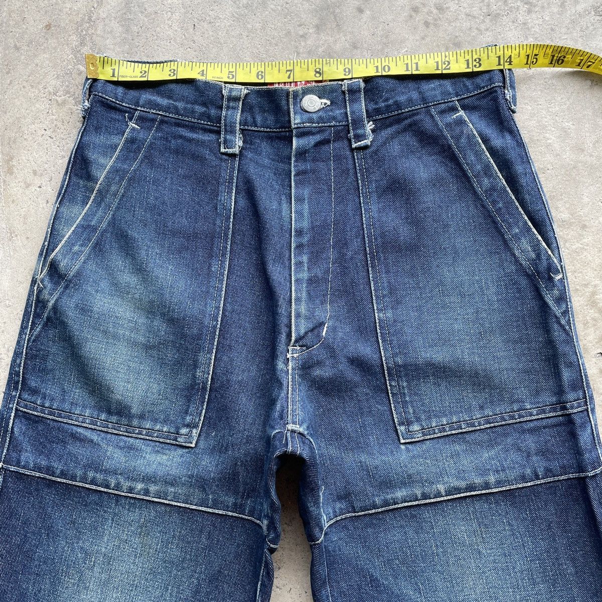 Japanese Brand RARE🔥 Vintage BONDAGE Japanese Faded PUNK Denim Jeans Pants Size US 28 / EU 44 - 6 Thumbnail