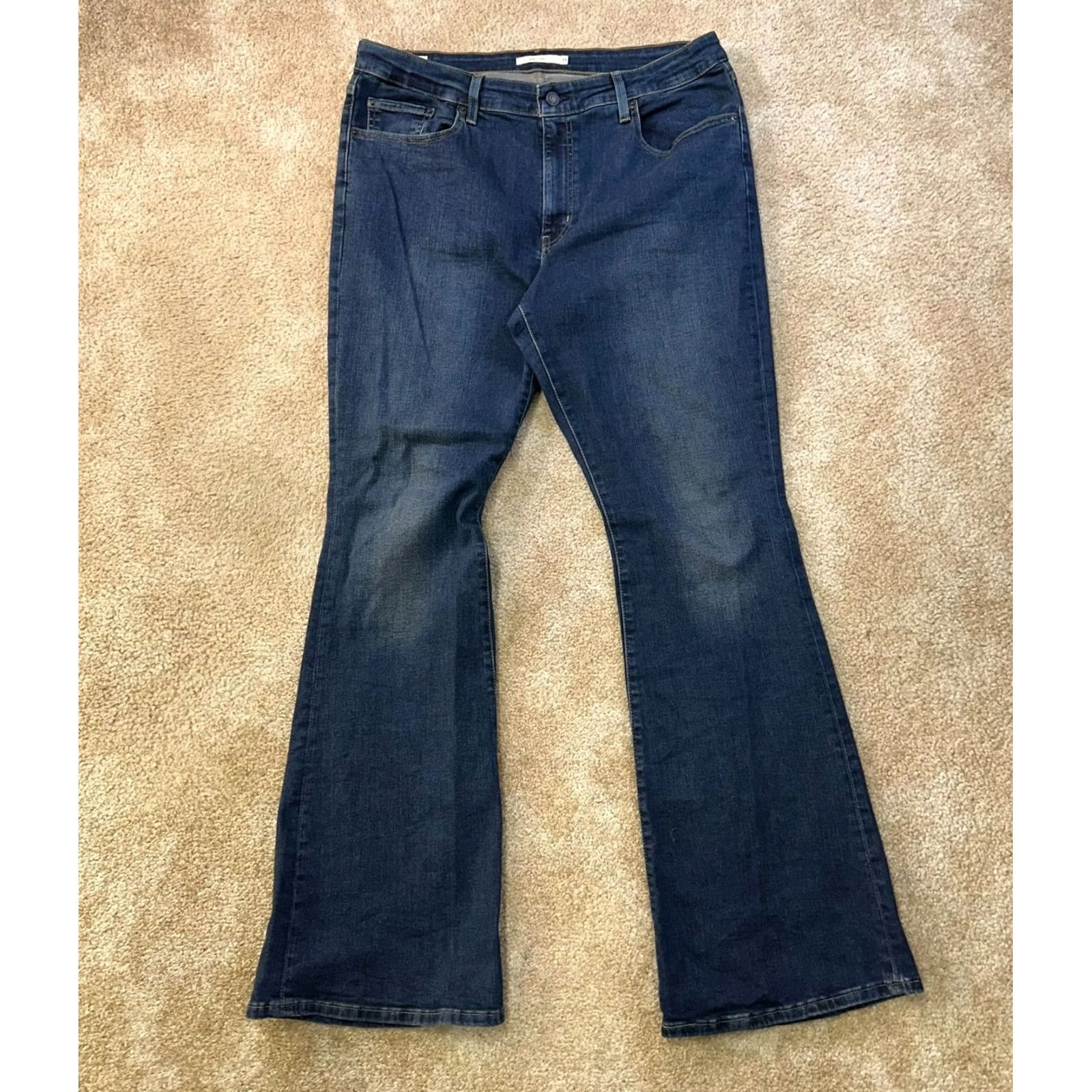 Levi's Levi's 726 High Rise Flare Jeans Premium Women 34x34 Blue Denim Vintage: No Size 24" / US 00 / IT 34 - 2 Thumbnail