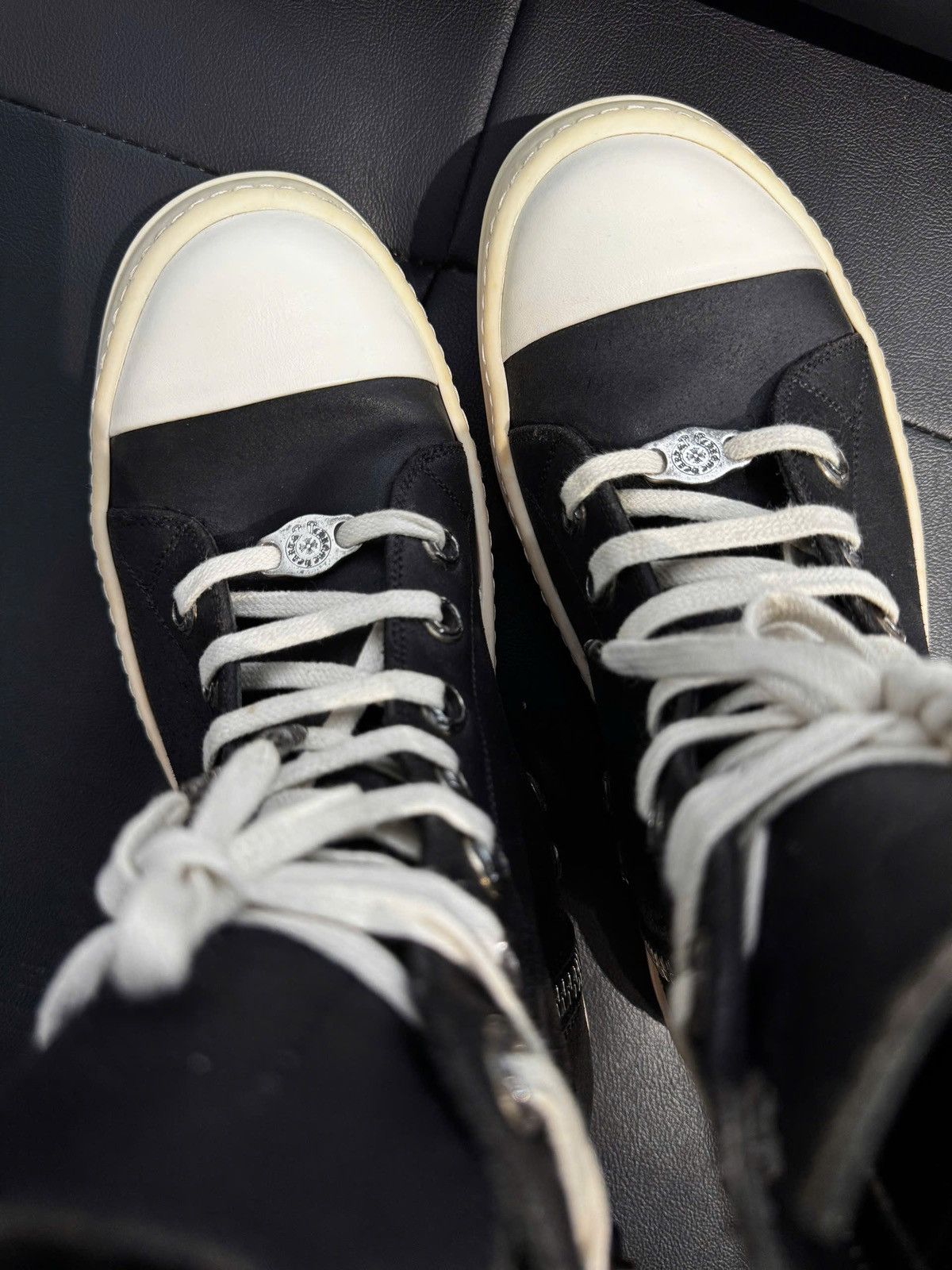 Chrome Hearts × Rick Owens RAREST Rick Owens x Chrome Hearts Mainline High Top Sneaker Size US 7.5 / EU 40-41 - 2 Thumbnail