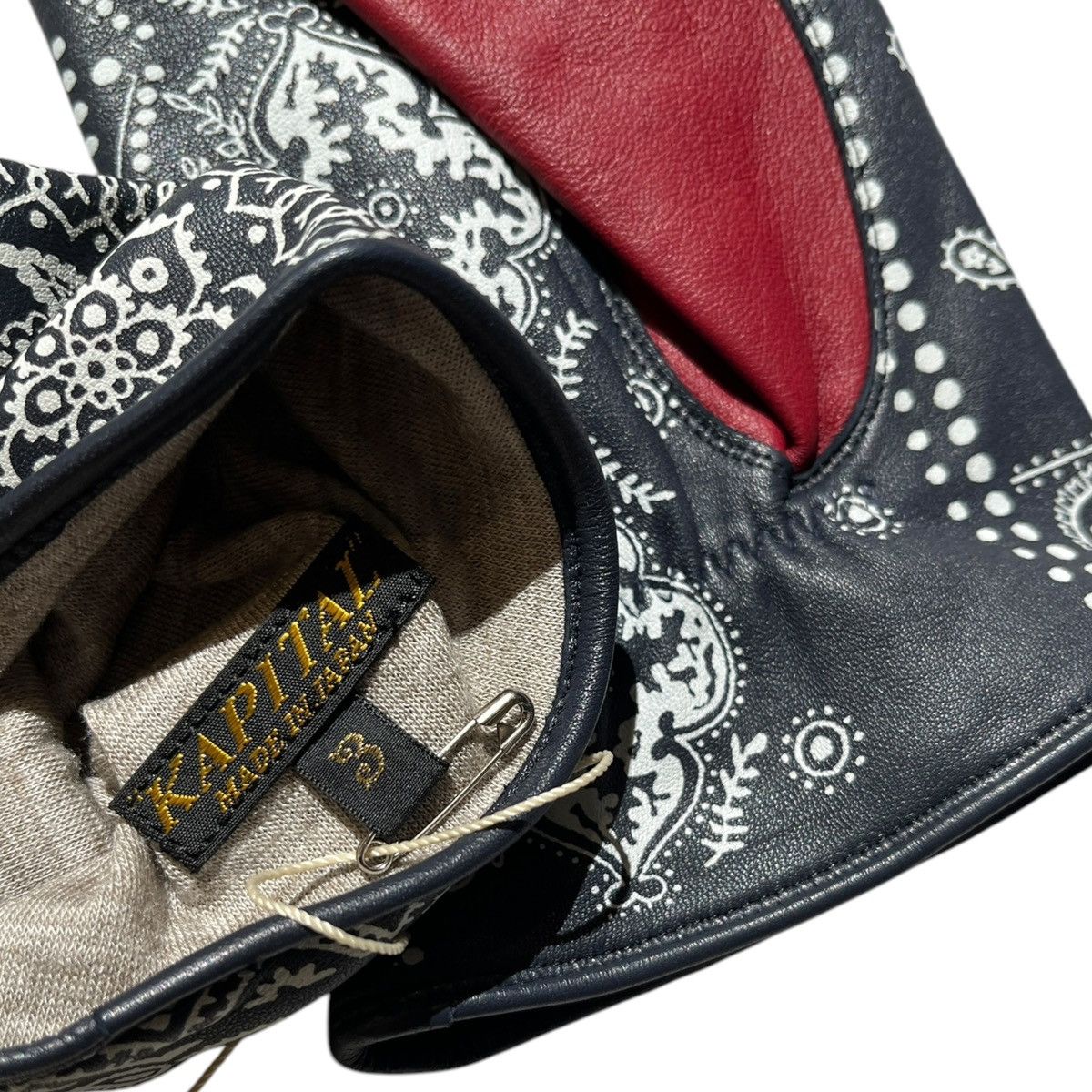 Kapital Lamb skin Leather paisley gloves Size ONE SIZE - 3 Thumbnail